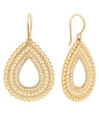 Anna Beck - Large Scalloped Open Drop Earrings Plated - Lyst