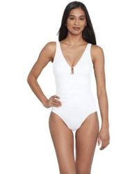 Ralph Lauren - Beach club badeanzug in weiß - Lyst