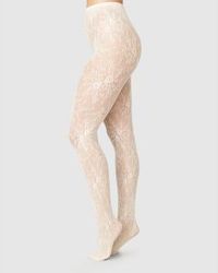 Swedish Stockings - Rosa Lace Tights Or Ivory - Lyst