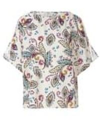 Riani - Patterned Wide Short Sleeve Top Col: 184 Multi, Size: 14 - Lyst