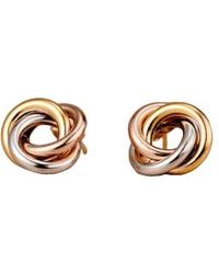 Posh Totty Designs - Mixed 9ct Russian Ring Stud Earrings - Lyst