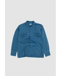 Universal Works - Ls utilitaire shirt washed herringbone denim - Lyst