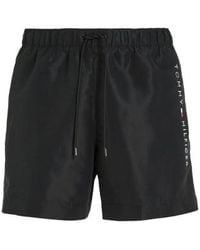 Tommy Hilfiger - Mid Length Embroidered Swim Shorts Small - Lyst
