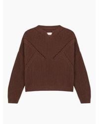 Cordera - Cotton Cropped Sweater Madera One Size - Lyst