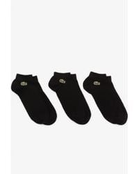 Lacoste - Pack 3 paires chaussettes d'entraînement sportives basses - Lyst