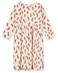 Burrows and Hare - Ecru Feather Print Dress S - Lyst