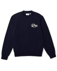 Lacoste - Holiday Sweatshirt Organic Cotton Logo Dark Navy Xl - Lyst