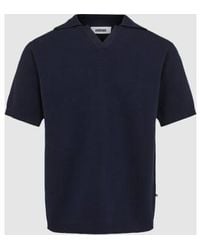 Minimum - T-shirt polo en tricot bleu maritime ryker - Lyst
