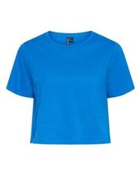 Pieces - T-shirt bleu français pcsara - Lyst