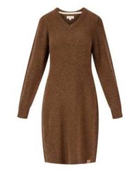 Zusss - Knitted Dress With V-neck Small - Lyst