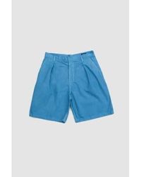 Arpenteur - Page Hand Dyed Denim Shorts Ice Woad 30 - Lyst