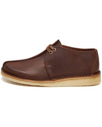 Clarks Desert Trek Shoes Beeswax - Marrone