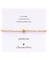 A Beautiful Story - Bl23323 Iris Card Carnelian Bracelet Gc One Size - Lyst