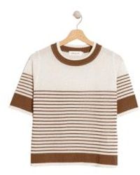 indi & cold - Indi And Cold Viscose Striped Jumper In And Brown - Lyst