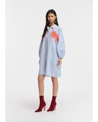 Essentiel Antwerp - Frilled Mini Dress And White With Embroidery - Lyst