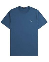 Fred Perry - Crew Neck Short Sleeved T Shirt Midnight Light Ice - Lyst