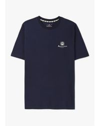 Aquascutum - Herren aktives kleines logo-t-shirt in der marine - Lyst