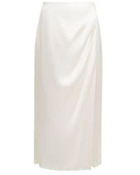 French Connection - Inu Satin Midi Wrap Skirt Or Classic - Lyst
