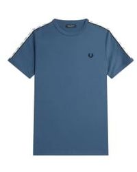 Fred Perry - Taped Ringer T-shirt M4620 Midnight M - Lyst