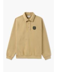 Lacoste - Herren Französische Heritage Snap Button Pique Sweatshirt in Beige - Lyst