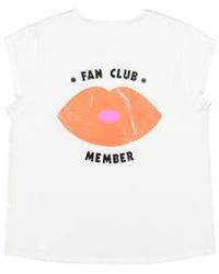 Sisters Department - T -shirt sans manches et décolleté prononcé "membre du fan club" - Lyst