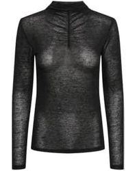 Y.A.S - Yas Or Sina Ls High Neck Top Black - Lyst