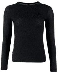 Black Colour - Faye Long Sleeve Lurex Top S/m - Lyst