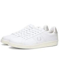 Fred Perry - Authentic b721 cuir sneakers and ight oyster - Lyst