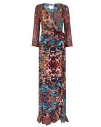 Sophia Alexia - Moroccan Mirage Ruffle Wrap Dress Size Small/medium - Lyst