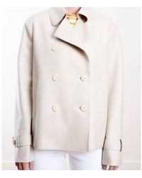 Harris Wharf London - Cropped Trench Coat Light Pressed - Lyst