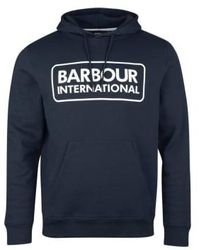 Barbour - International Pop Over Hoodie Navy - Lyst
