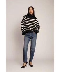 Munthe - Arissa Stripe Sweater 36 / Navy - Lyst