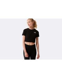 The North Face - Wmns Crop S/s Te Tnf Black - Lyst