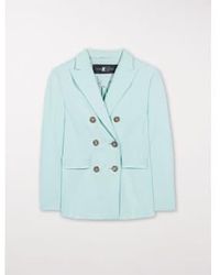 Luisa Cerano - Double Breasted Blazer Mineral Uk 14 - Lyst