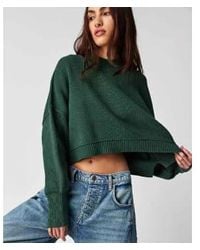 Free People - Easy Street Crop Pullover Hunter Xs - Lyst