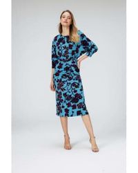 Diane von Furstenberg - Chrisey China Vine Ruched Detail Midi Dress Size M - Lyst