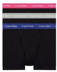 Calvin Klein - Cotton Stretch Trunks Hideaway /griffin/wild Flowers Small - Lyst