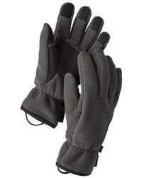 Patagonia Synchilla Gloves Forge Grey - Nero