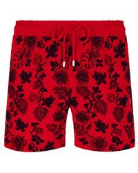 Vilebrequin - Mahina Swin Short Ultra-light & Packable Tortues Flocked Peppers Red S - Lyst