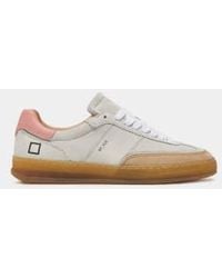 Date - Sporty Low Oyster Suede Sneaker - Lyst