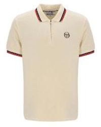 Sergio Tacchini - Primo Velour Polo Shirt In Pearled Ivory - Lyst