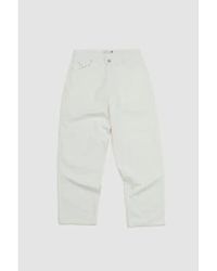 Pop Trading Co. - Pantalon en lin drs off blanc - Lyst