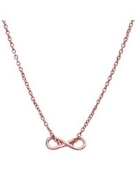 Posh Totty Designs - Collar mini infinity charm chapado en oro rosa - Lyst