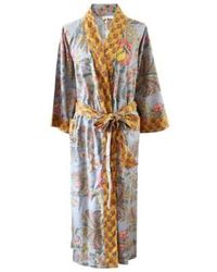 Powell Craft - Coral Exotic Bouquet Cotton Dressing Gown One Size - Lyst
