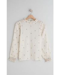 indi & cold - All Over Embroidered Top Cream Xs - Lyst