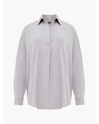 French Connection - Rhodes Crepe Popover Shirt Xs - Lyst