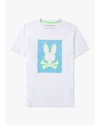 Psycho Bunny - T-shirt graphique mens livingston en blanc - Lyst
