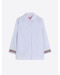 Vilagallo - The Twist Linen Striped Shirt Size 8 - Lyst