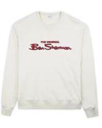 Ben Sherman - Logo Sweatshirt Ecru S - Lyst