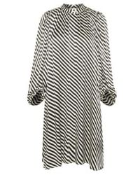 Soaked In Luxury - Soho Dress In And White Diagonal Stripe - Lyst